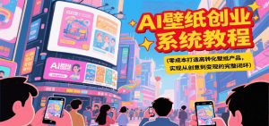 AI壁纸创业系统教程,零成本打造高转化壁纸产品,实现从创意到变现的完整闭环-聊项目