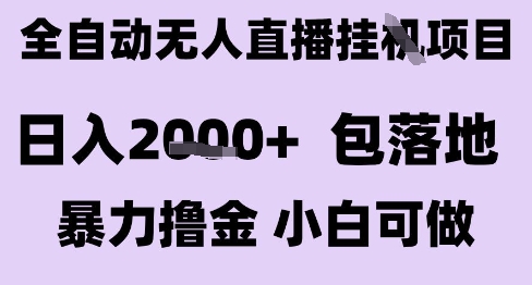 最新全自动抖音无人直播挂G项目，日入2k+ 包落地暴力撸金，小白可做【揭秘】-聊项目
