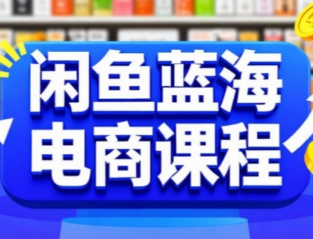 闲鱼蓝海电商课程，手把手助你快速上手，轻松实现闲鱼稳定盈利-聊项目