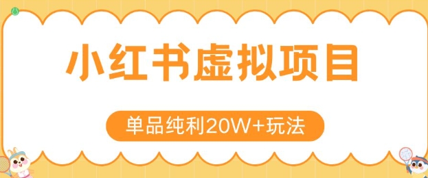 小红书卖虚拟产品，单品纯利20W+玩法分享，4节系列课程-聊项目