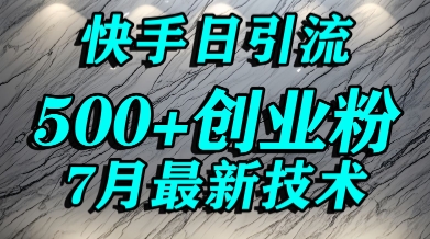 创业粉怎么打？快手精准引流创业粉，宝妈群体日进500+精准流量-聊项目
