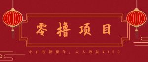 分享一个零撸项目,超简单副业小白必看,人人收益¥150(附渠道)-聊项目