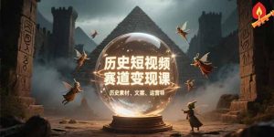 历史短视频赛道变现课,百集素材库应用,文案剪辑技巧,账号运营全案-聊项目