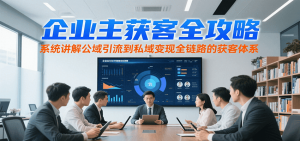 企业主获客全攻略,系统讲解公域引流到私域变现全链路的获客体系-聊项目