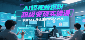 AI短视频爆粉超级变现实操课,掌握AI工具快速实现月入过万-聊项目