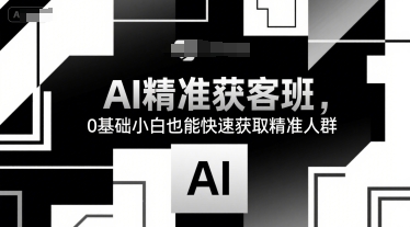 AI精准获客班，0基础小白也能快速获取精准人群-聊项目
