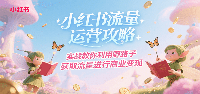 小红书流量运营攻略，实战教你利用野路子获取流量进行商业变现-聊项目