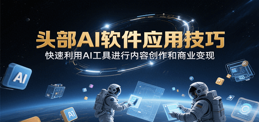 头部AI软件应用技巧，快速利用AI工具进行内容创作和商业变现-聊项目