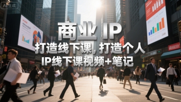 商业IP打造线下课，打造个人 IP线下课视频+笔记-聊项目