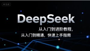 DeepSeek从入门到进阶教程,从入门到精通,快速上手指南-聊项目