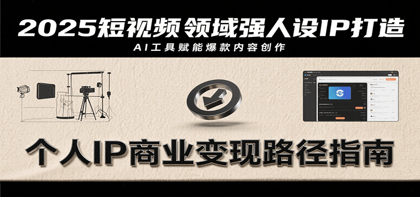 2025短视频领域强人设IP打造，结合爆款案例与AI工具应用，从个人出镜到商业成交转化-聊项目