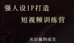 强人设ip打造课,8月最新5天短视频ip训练营,从出镜到成交-聊项目