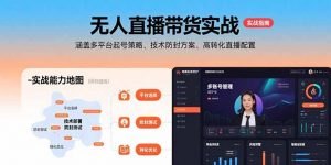 无人直播带货实战,涵盖多平台起号策略、技术防封方案、高转化直播配置-聊项目