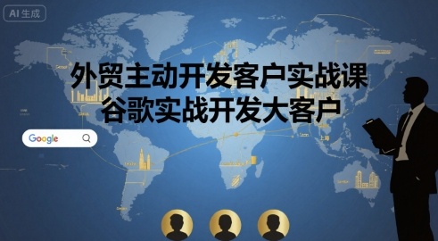 外贸主动开发客户实战课，谷歌实战开发大客户-聊项目