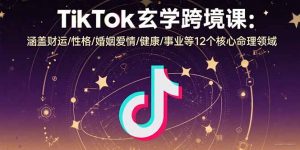 TikTok玄学跨境课:涵盖财运/性格/婚姻爱情/健康/事业等12个核心命理领域-聊项目