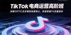 TikTok电商运营高阶班:拆解OPTIC五步模型构建核心,快速掌握Tk流量密码-聊项目