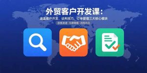 外贸客户开发课:涵盖客户开发、谈判技巧、订单管理三大核心模块-聊项目