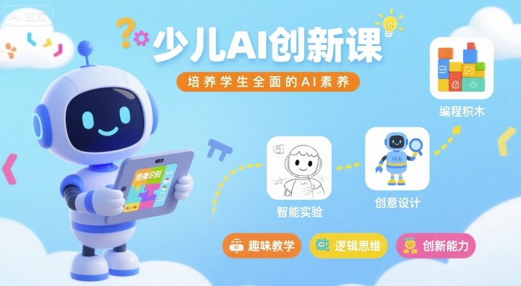 少儿AI创新课，培养学生全面的AI素养-聊项目