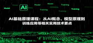 AI基础原理课程:从AI概念、模型原理到训练应用等相关实用技术要点-聊项目