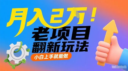 月入2W！老项目翻新玩法，小白上手就能做，非常容易上手-聊项目