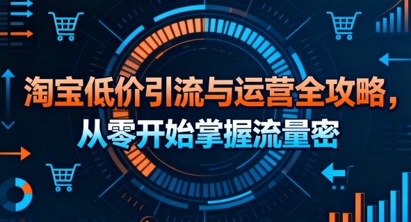 淘宝低价引流与运营全攻略，从零开始掌握流量密码-聊项目