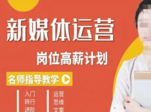 新媒体运营高薪升核培养计划,入门-转行-进阶-聊项目