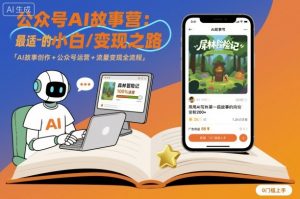 公众号ai故事营,最适合小白的自媒体变现之路-聊项目