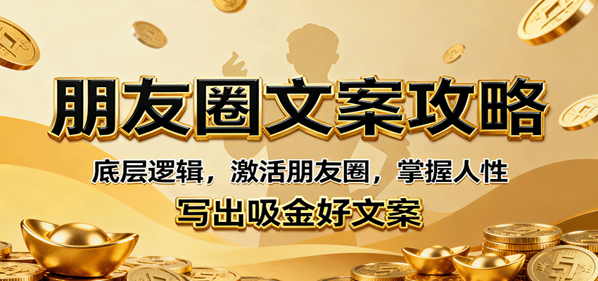 朋友圈文案攻略：底层逻辑，激活朋友圈，掌握人性，写出吸金好文案-聊项目