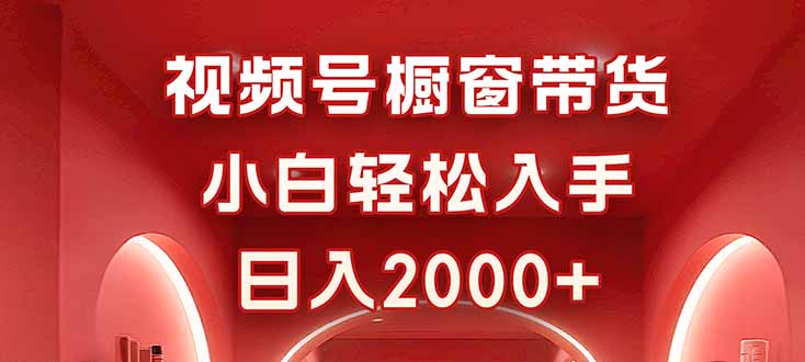 视频号橱窗带货，小白轻松入手，日入2000+-聊项目