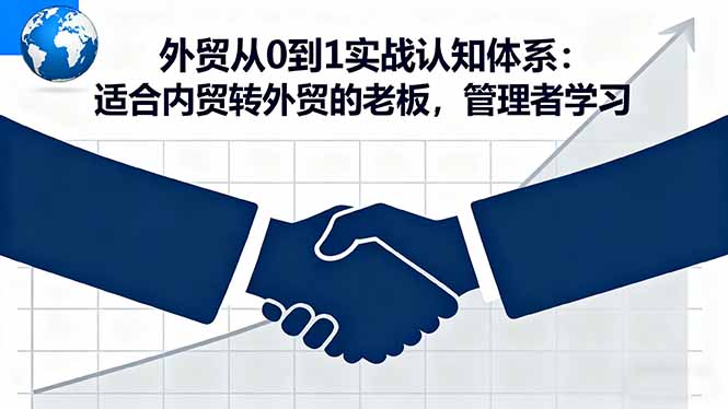 外贸从0到1实战认知体系：适合内贸转外贸的老板，管理者学习-聊项目
