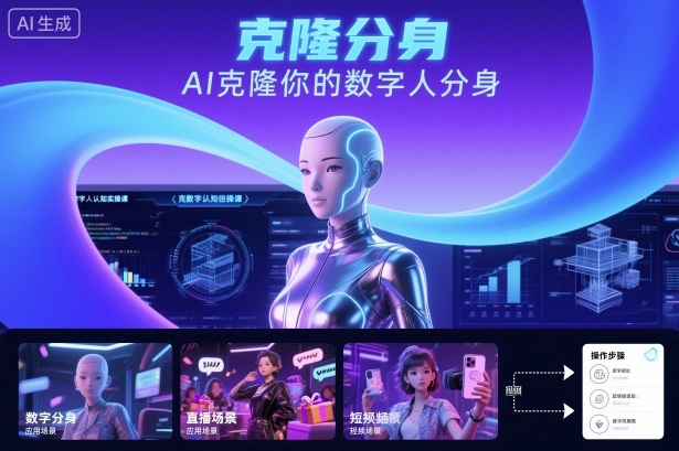 AI数字人认知实操课，克隆你的数字人分身-聊项目