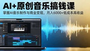 AI+原创音乐搞钱课:掌握AI音乐制作与商业变现,月入6000+低成本高收益-聊项目