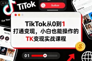TikTok从0到1打通变现,小白也能操作的TK变现实战课程-聊项目
