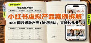 小红书虚拟产品案例拆解:100+同行爆款产品+笔记玩法,直接抄作业-聊项目