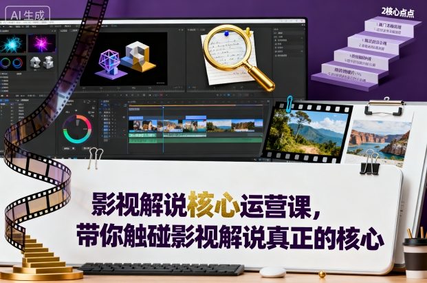 影视解说核心运营课，带你触碰影视解说真正的核心-聊项目