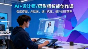 AI+设计师/摄影师智能创作课:智能修图、AI绘画、设计优化,提升创作效率-聊项目
