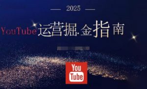 2025油管YouTuBe运营掘金指南,全方位帮你从零搭建油管运营体系-聊项目