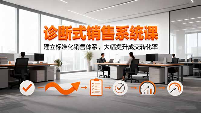 诊断式销售系统课，建立标准化销售体系，大幅提升成交转化率-聊项目