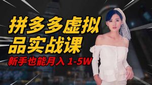 2025 拼多多虚拟品系统实战课,轻资产项目,可矩阵开工作室,新手也能…-聊项目