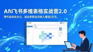 AI+飞书多维表格实战营2.0:零代码自动化办公,适合多职业月收入增加2万元-聊项目