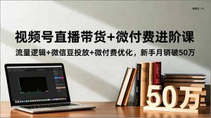 视频号直播带货+微付费进阶课:流量逻辑+微信豆投放+微付费优化,新手月销破50万-聊项目