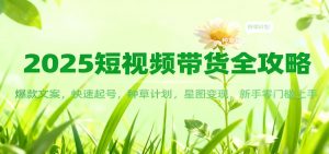 2025短视频带货全攻略:爆款文案,快速起号,种草计划,星图变现,新手零门槛上手-聊项目