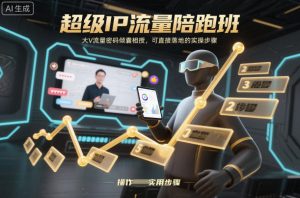 超级IP流量陪跑班,大V流量密码倾囊相授,可直接落地的实操步骤-聊项目