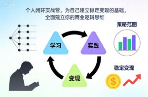 个人闭环实战营,为自己建立稳定变现的基础,全面建立你的商业逻辑思维-聊项目