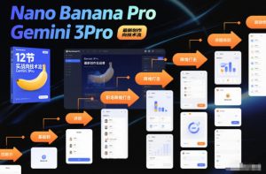 Nano Banana Pro Gemini 3Pro,最新创作实战课,12节实战向技术流,职场降维打击-聊项目