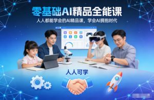 零基础AI精品全能课，人人都能学会的AI精品课，学会AI拥抱时代-聊项目