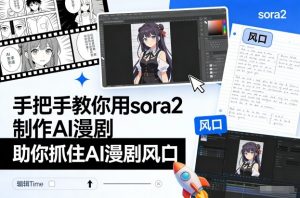 手把手教你用sora2制作AI漫剧,助你抓住AI漫剧风口-聊项目