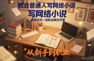 教会普通人写网络小说,助您成为一名职业网文作家-聊项目