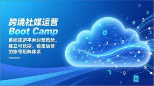 跨境社媒运营Boot Camp：系统规避平台封禁风险，建立可长期、稳定运营的账号矩阵体系-聊项目