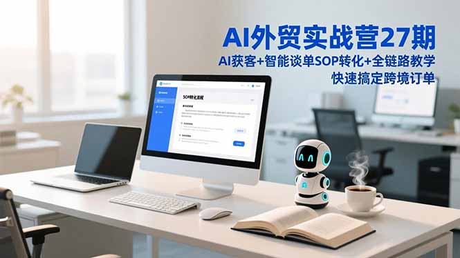 AI外贸实战营27期，AI获客+智能谈单+SOP转化+全链路教学，快速搞定跨境订单-聊项目